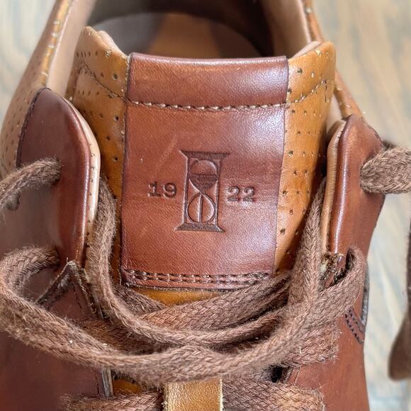 Allen Edmonds Osborn Leather Sneakers Retro Dress Casual Brown Mens Size 10 - Picture 9 of 10